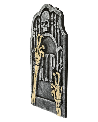 Grabstein mit RIP & Skelett Händen 55cm
