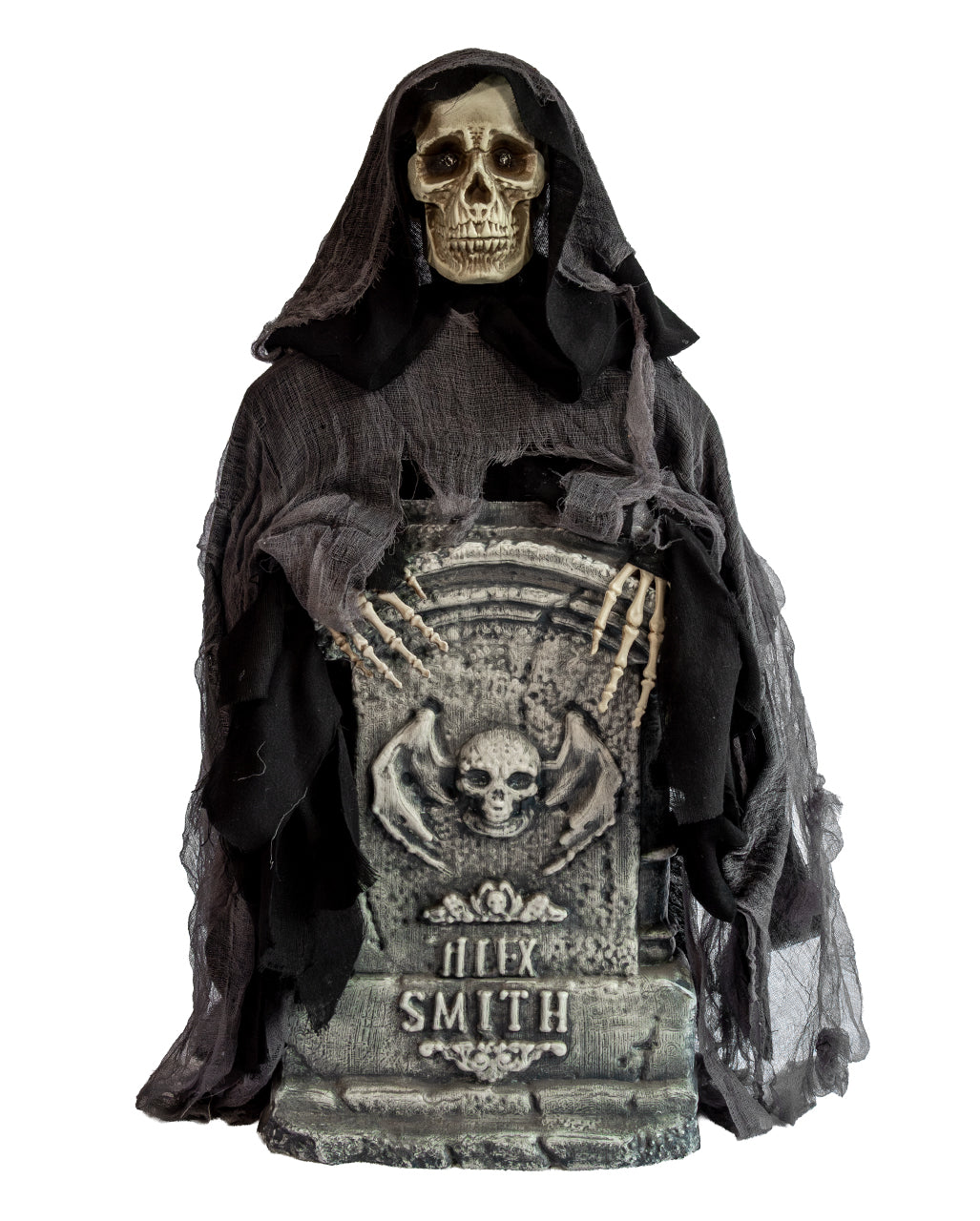 Aus dem Grabstein Heraufsteigender Reaper Animatronic 120cm