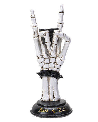 Rock On Skelett Hand Kerzenhalter 25cm