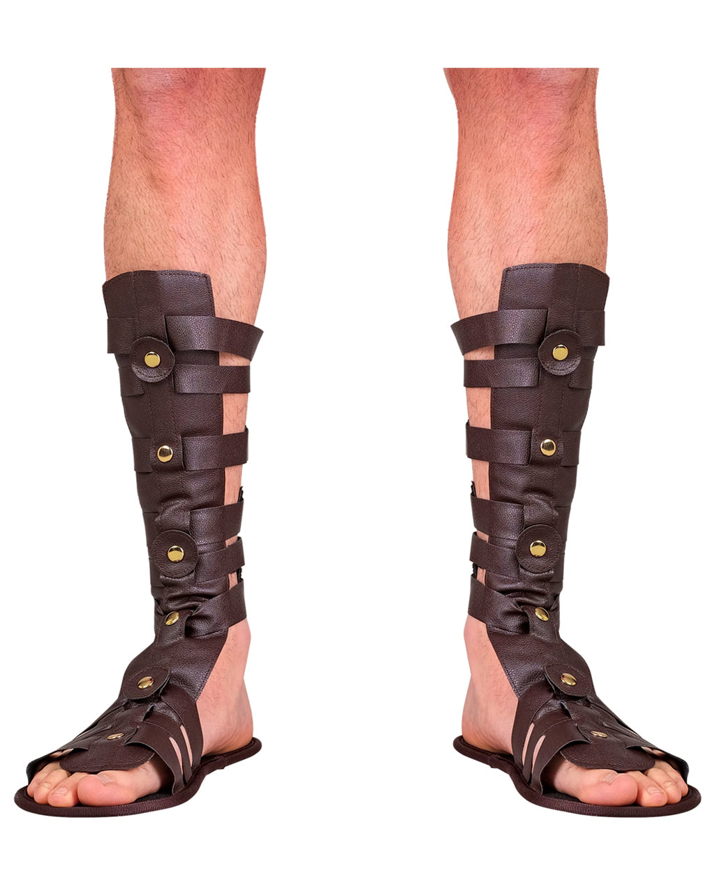 Gladiatorsandalen mit Riemen & Schienbeinschoner
