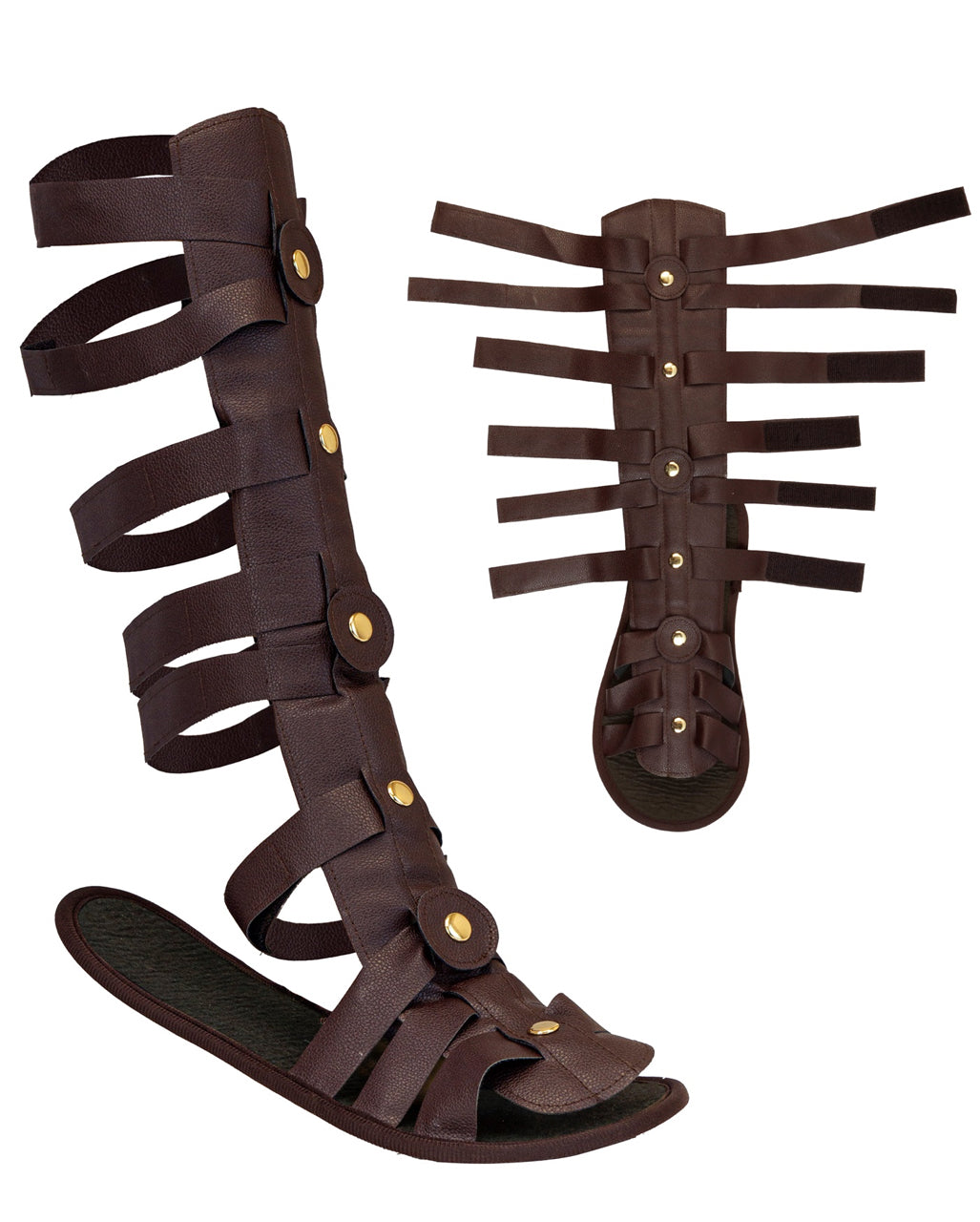 Gladiatorsandalen mit Riemen & Schienbeinschoner