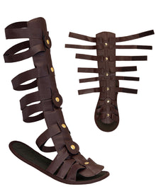 Gladiatorsandalen mit Riemen & Schienbeinschoner
