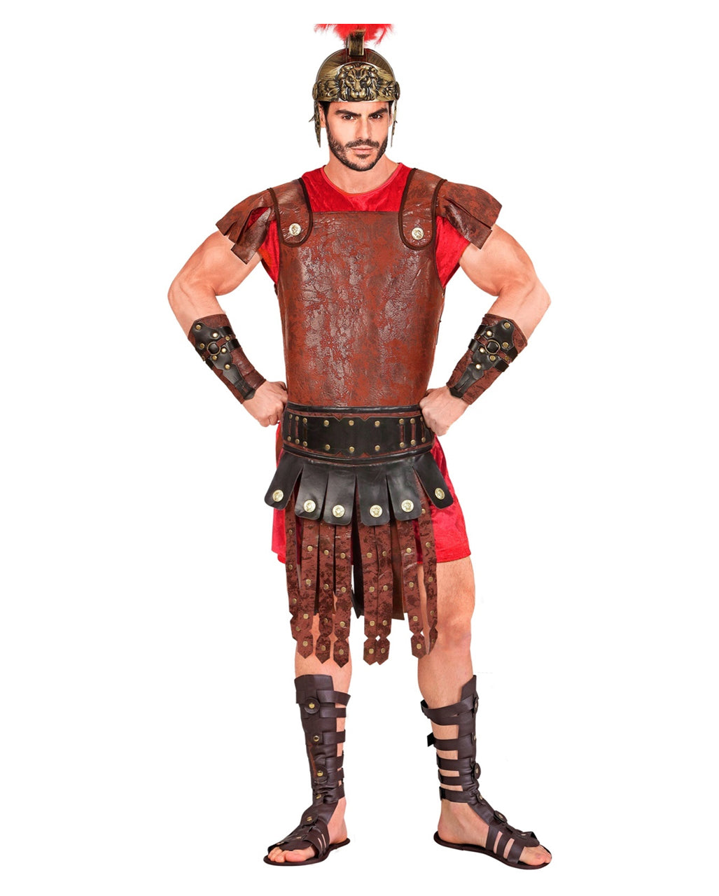 Gladiatorsandalen mit Riemen & Schienbeinschoner