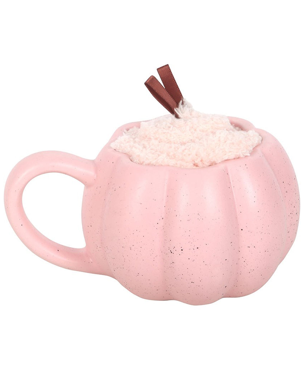 Rosa Kürbis Tasse & Socken Set