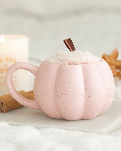 Rosa Kürbis Tasse & Socken Set