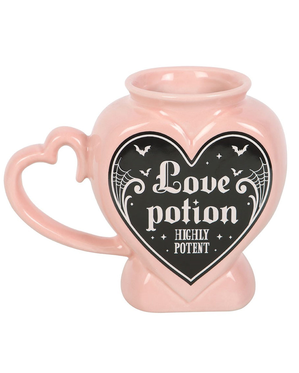 Rosa "Love Potion" Kaffeebecher in Herzform