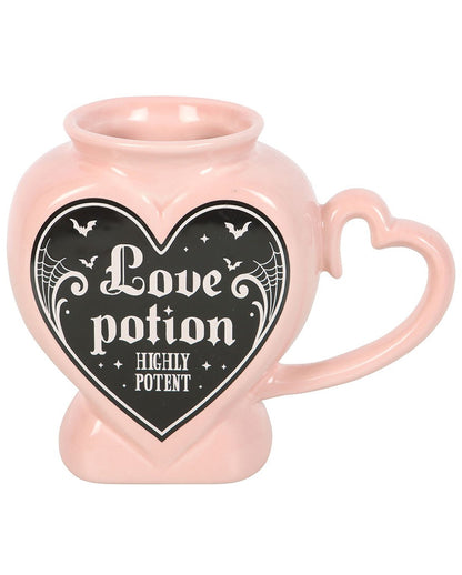 Rosa "Love Potion" Kaffeebecher in Herzform