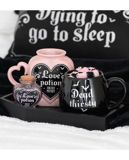 Rosa "Love Potion" Kaffeebecher in Herzform