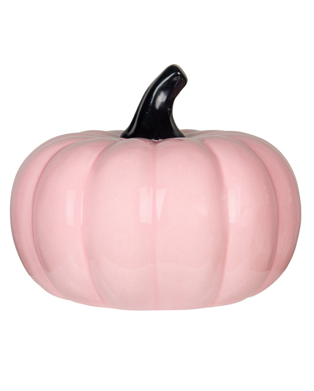 Rosa Summerween Keramik Kürbis mit Licht 20cm