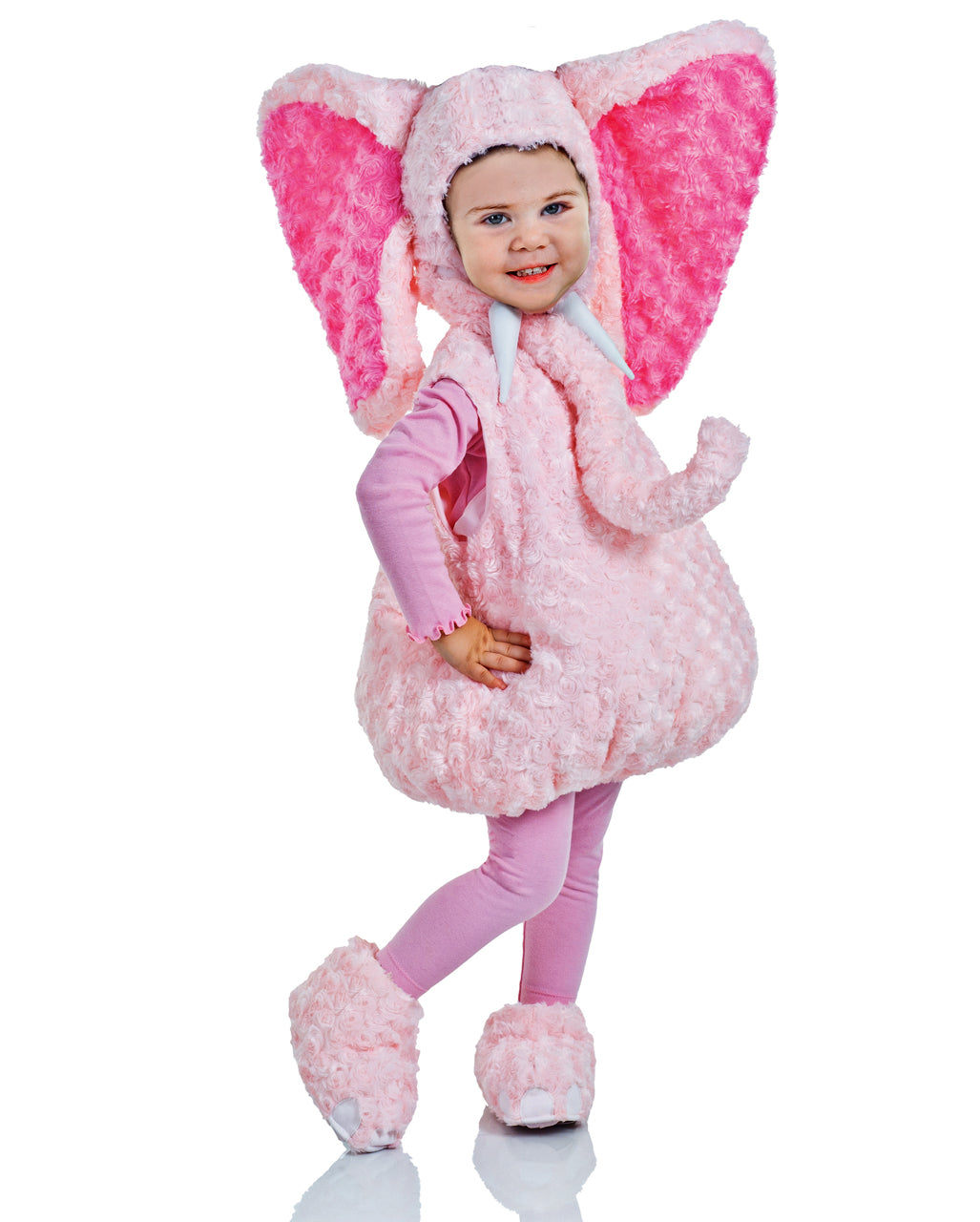 Rosa Plüschelefanten Kleinkinderkostüm