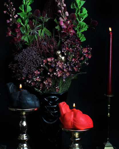 Black Anatomical Heart Candle