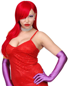 Rote Cosplay Langhaarperücke "Jessica"