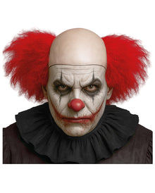 Rote Killer Clown Perücke mit Glatze