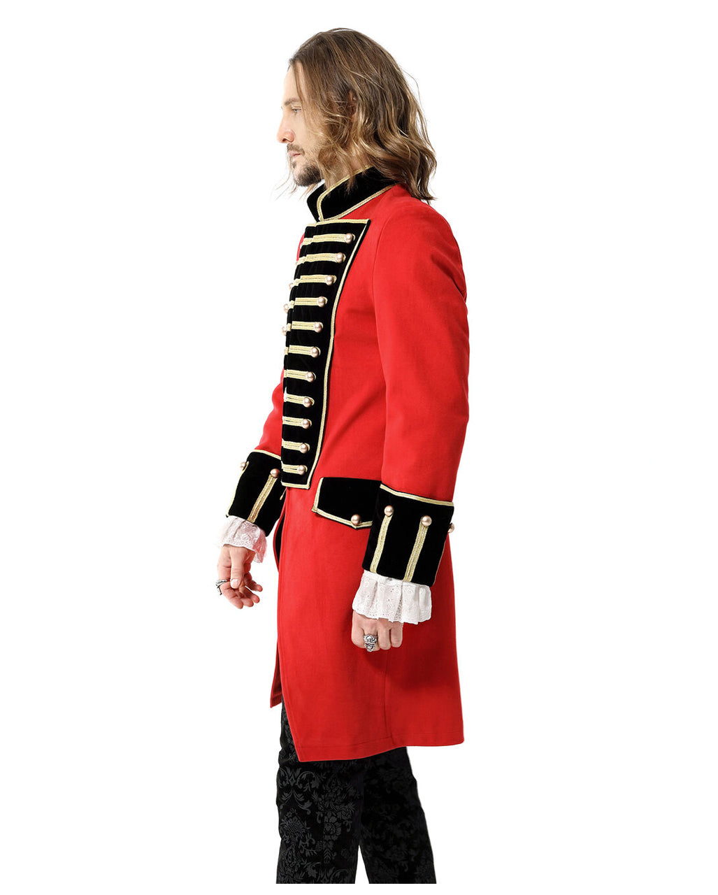 Rote Militär Jacke mit Goldborte