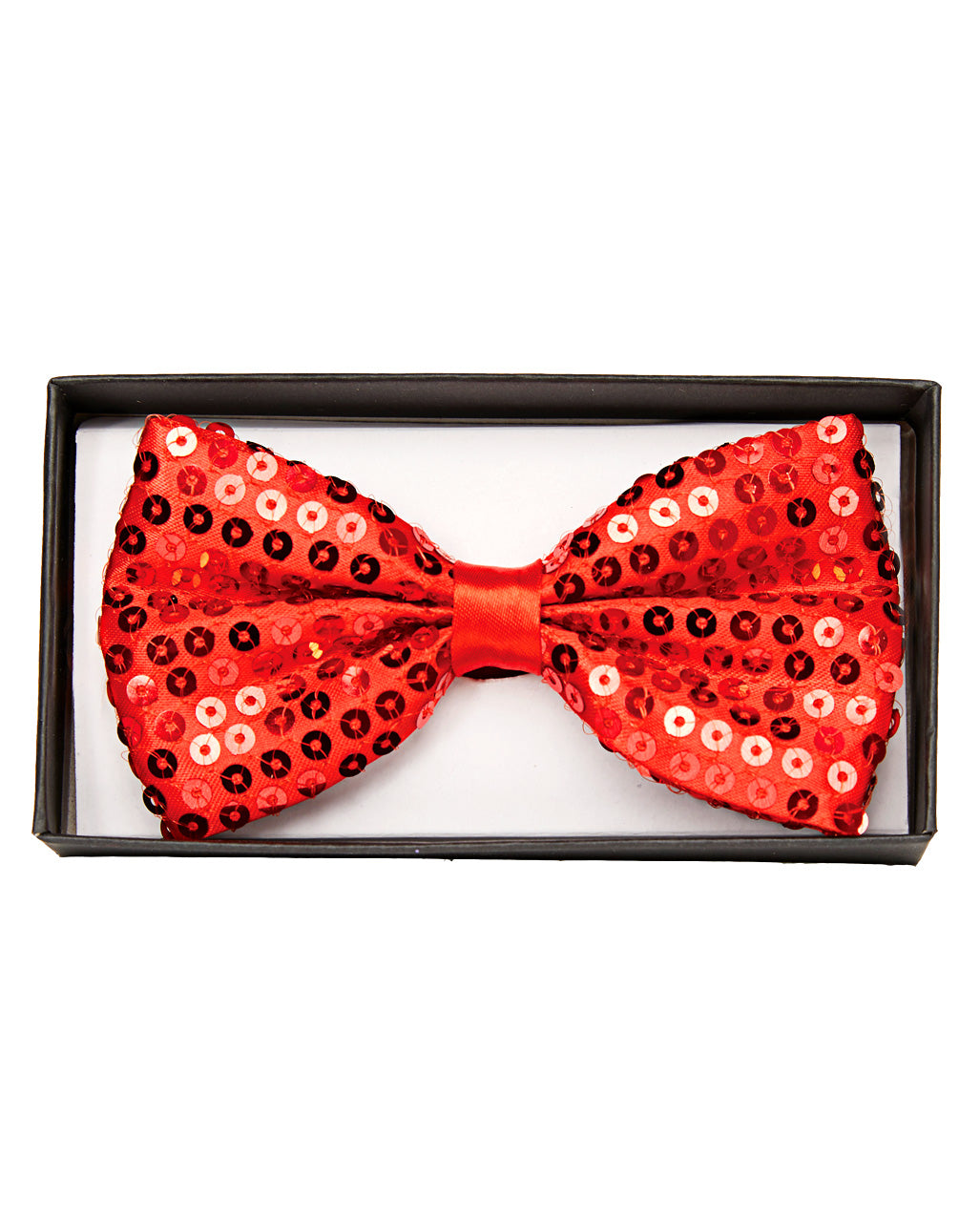 Pailletten Fliege Deluxe rot