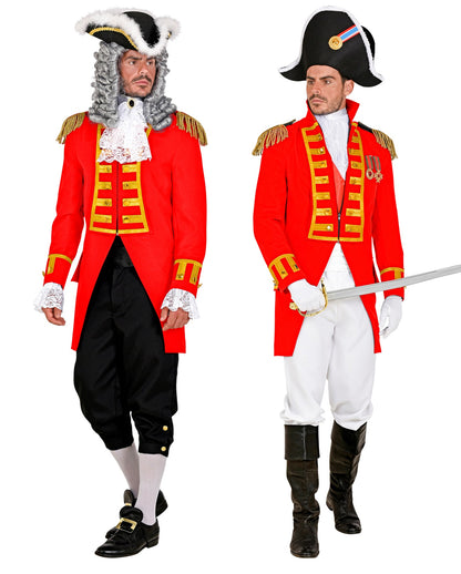 Rote Uniformjacke mit Schulterklappen