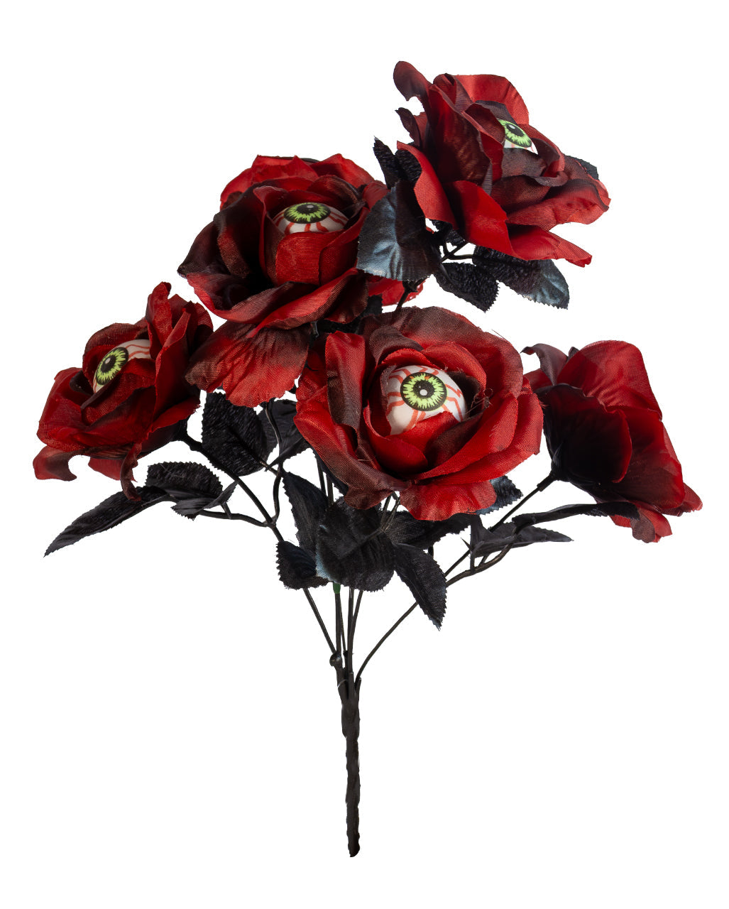 Roter Rosenstrauß mit Augäpfeln 35cm