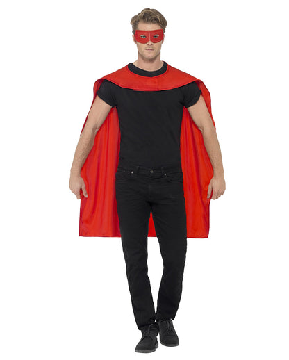 Red Cape With Eye Mask