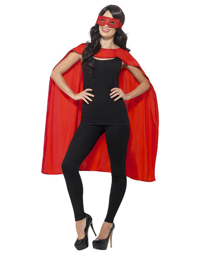 Red Cape With Eye Mask