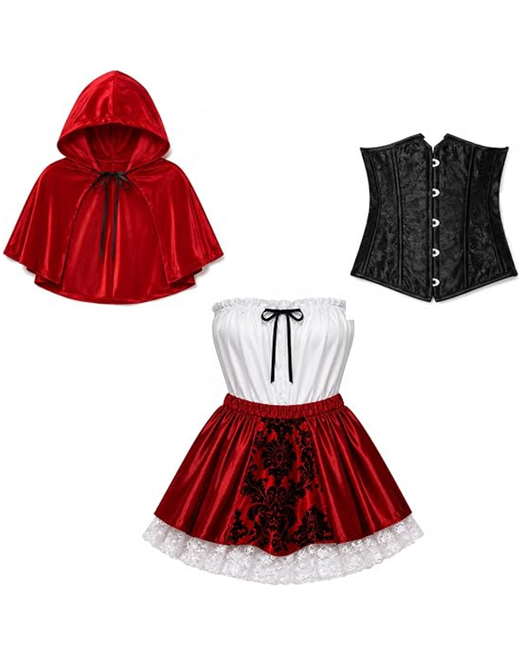 Gothic Rotkäppchen Damen Kostüm