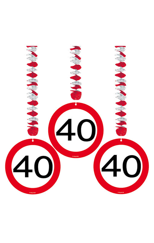 Rotorspirale Verkehrsschild Vierzig