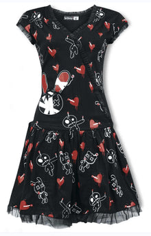Luv Bunny Rüschenkleid mit Print