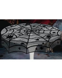 Runde Spitzen Tischdecke mit Spinnweben Motiv 100cm