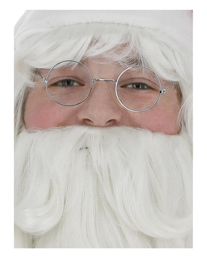 Runde Weihnachtsmann Brille ohne Gläser