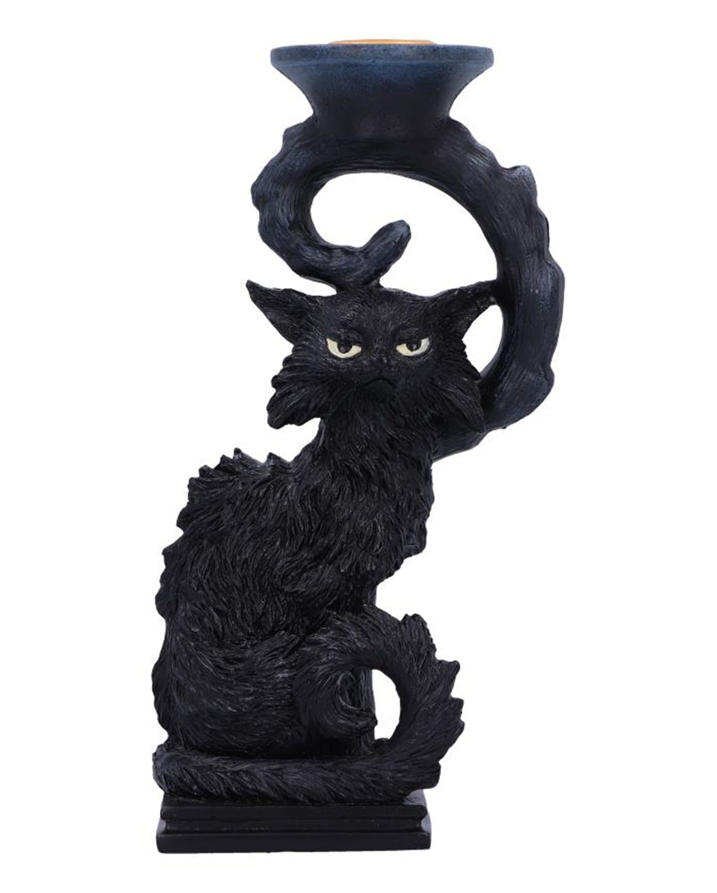 Salem Kerzenleuchter mit schwarzer Katze 20cm