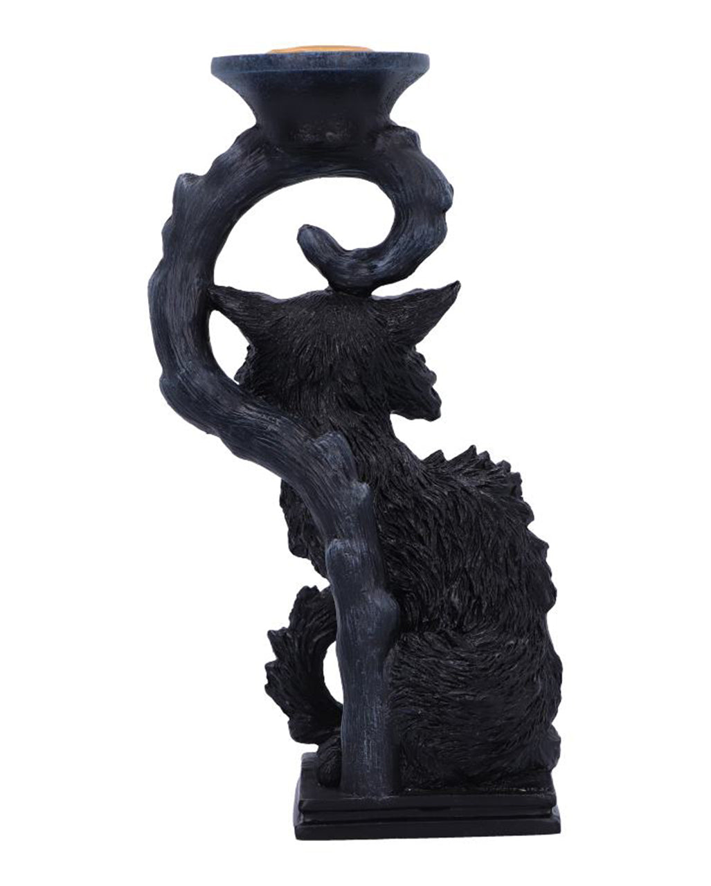 Salem Kerzenleuchter mit schwarzer Katze 20cm