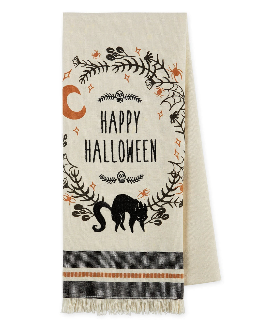 Happy Halloween Geschirrtuch mit Katze