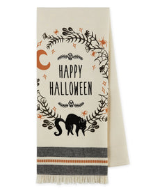 Happy Halloween Geschirrtuch mit Katze