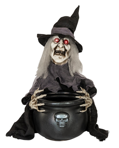 Scary Bonbonschüssel mit schnappender Hexe