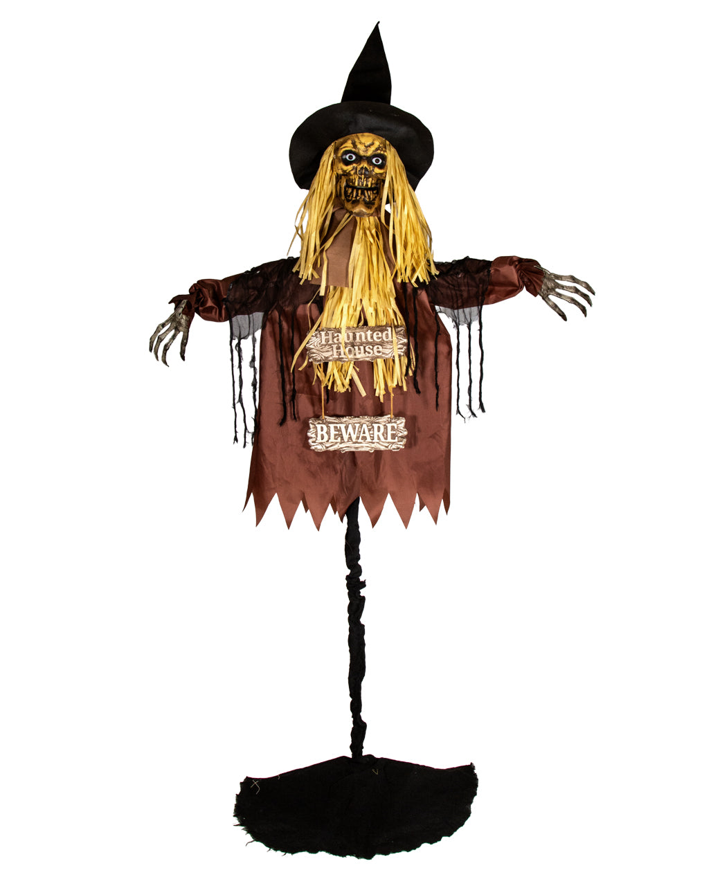 Scary Feldvogelscheuche mit Schreckeffekt & Sound 215cm