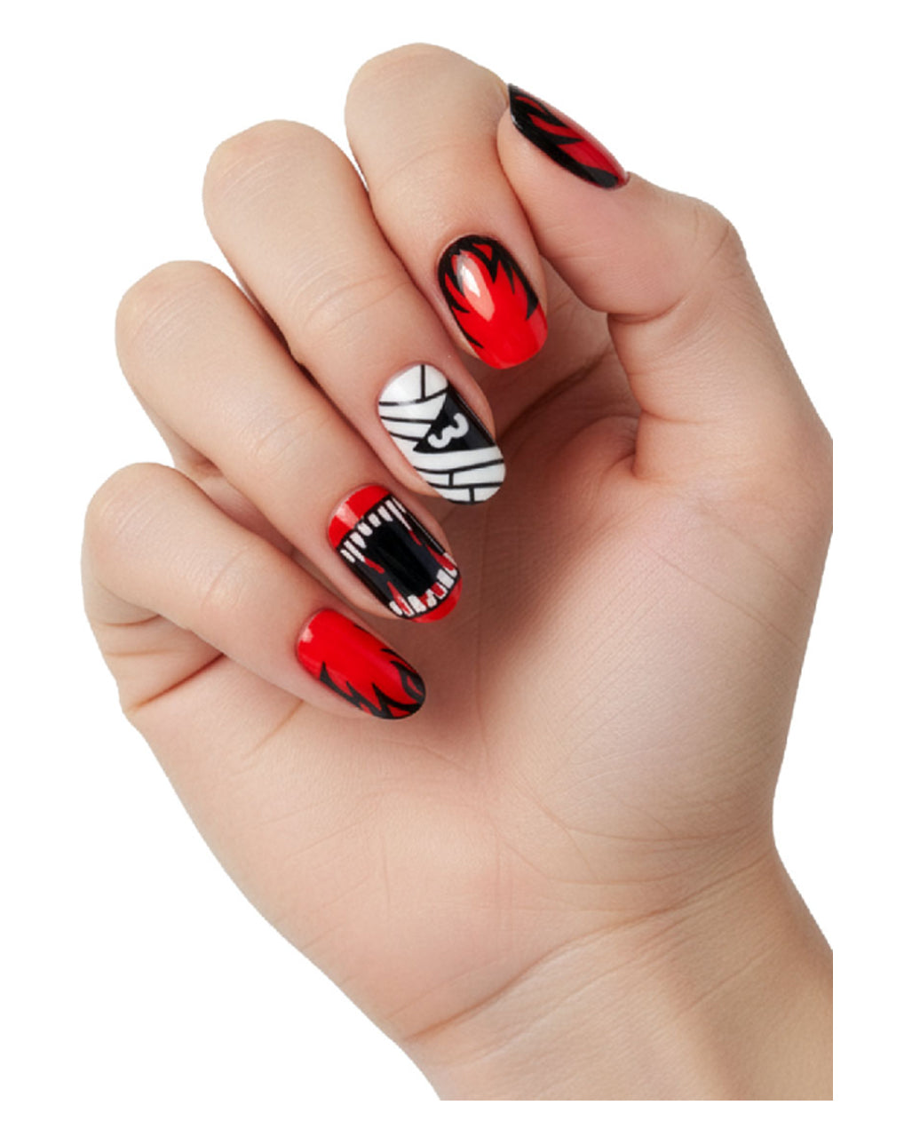 Fingernägel mit Halloween Motiven