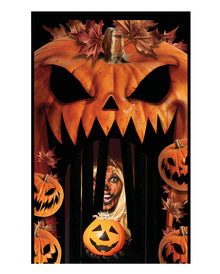 Gruseliger Halloween Kürbis Türvorhang