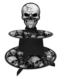 Gruselige Totenkopf Etagere 40cm