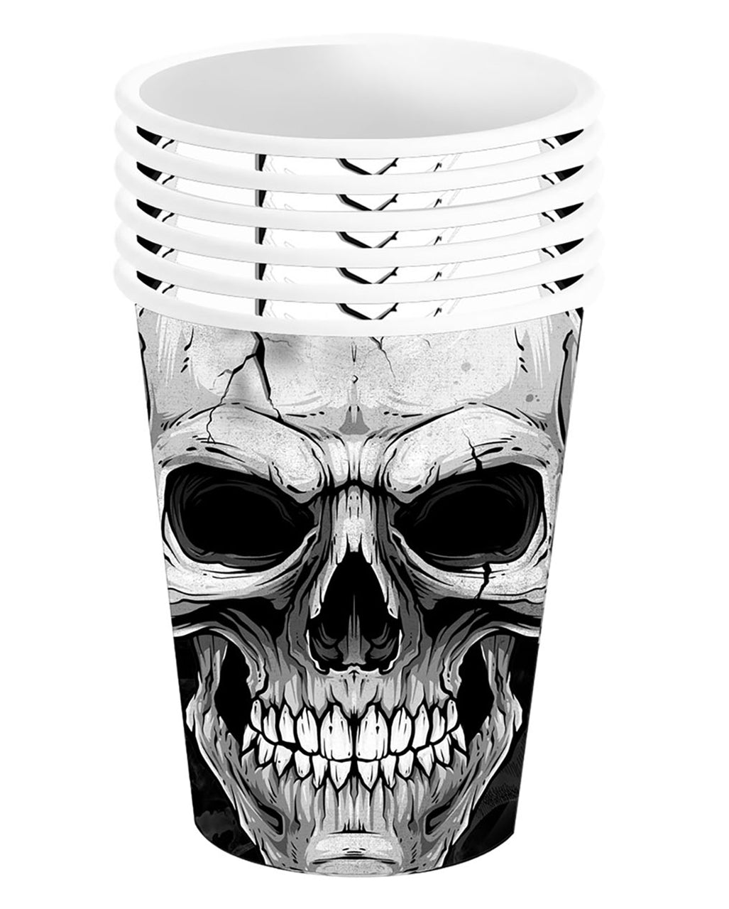 Scary Skull Paper Cups 6 Pcs.