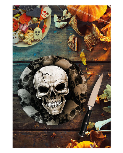 Gruselige Totenkopf Pappteller 6 St.
