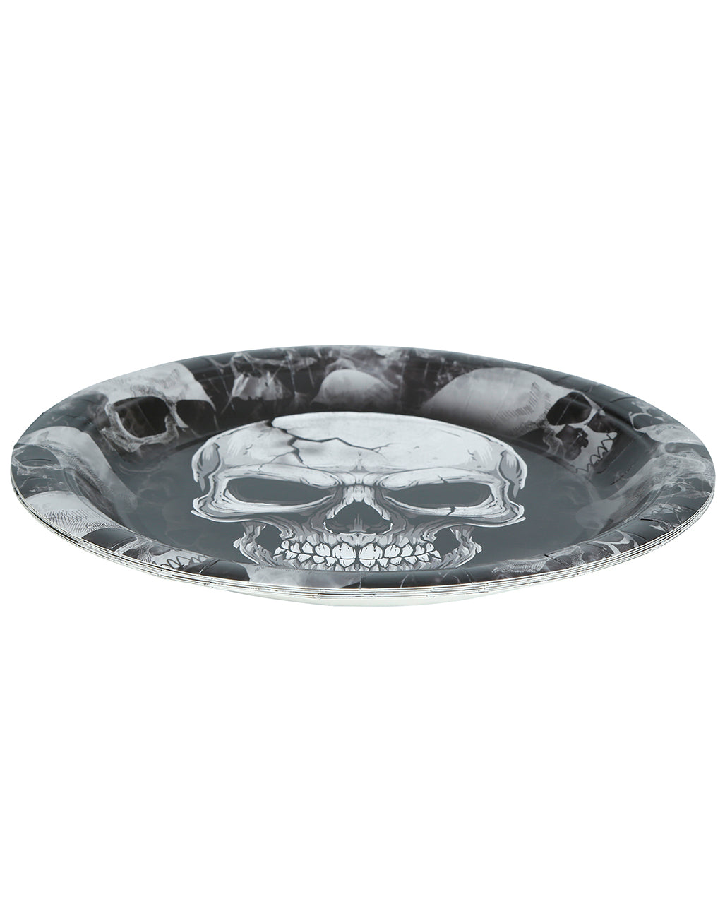 Gruselige Totenkopf Pappteller 6 St.