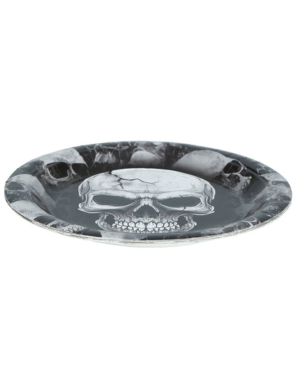 Gruselige Totenkopf Pappteller 6 St.