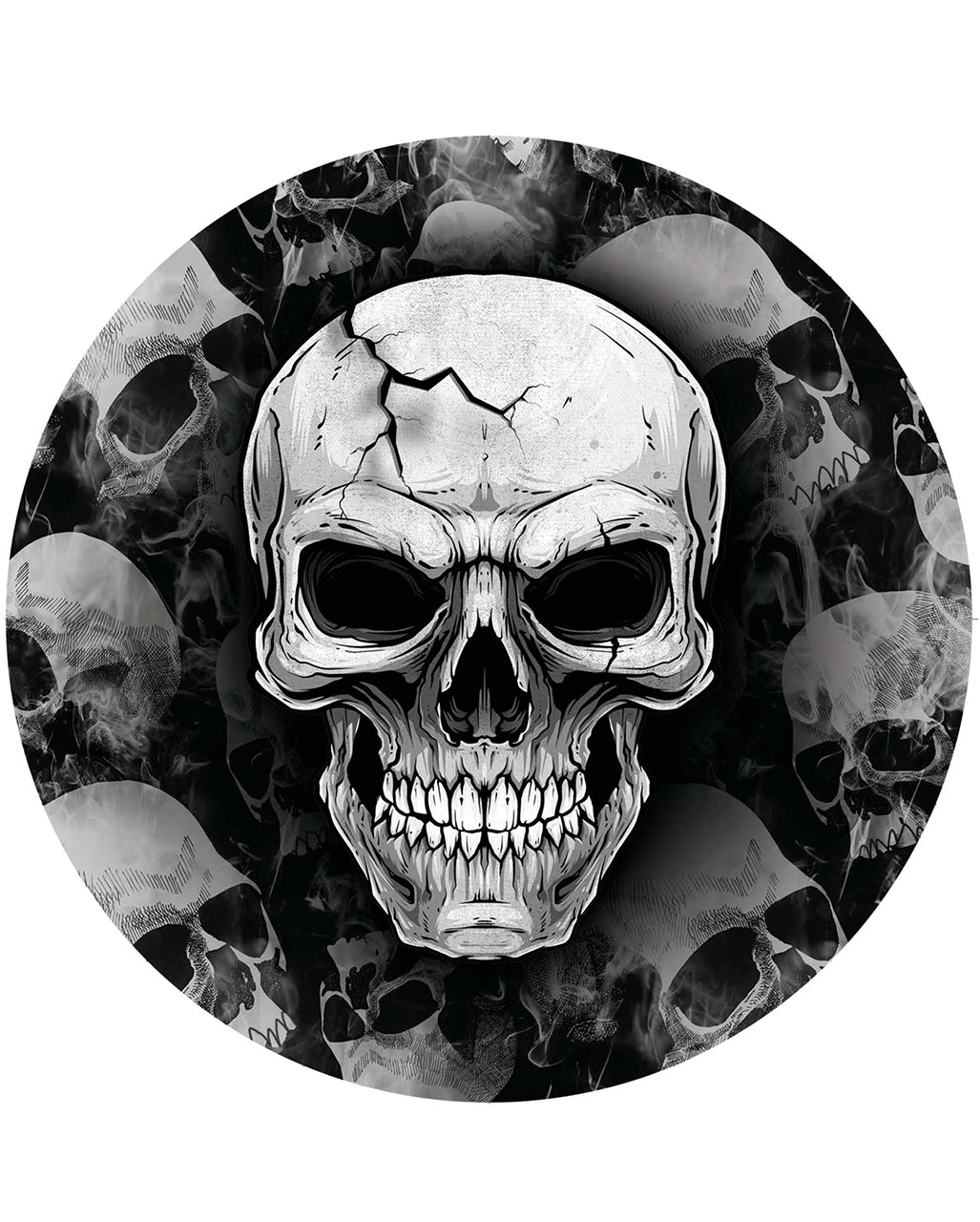 Gruselige Totenkopf Pappteller 6 St.