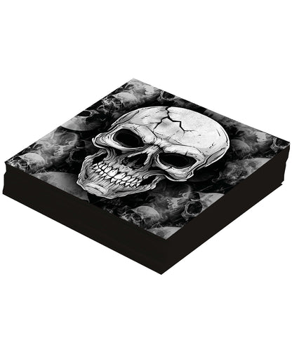 Gruselige Totenkopf Servietten 12 St.