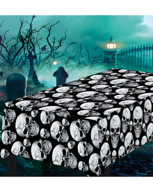 Gruselige Totenkopf Tischdecke 137x274cm