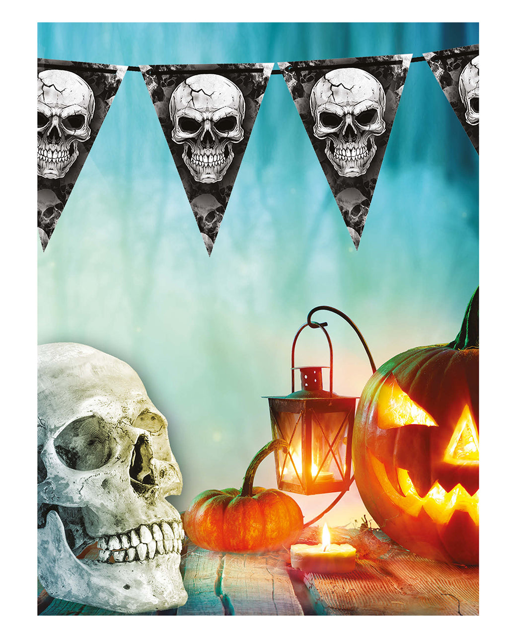 Scary Skull Wimpel Girlande 300cm