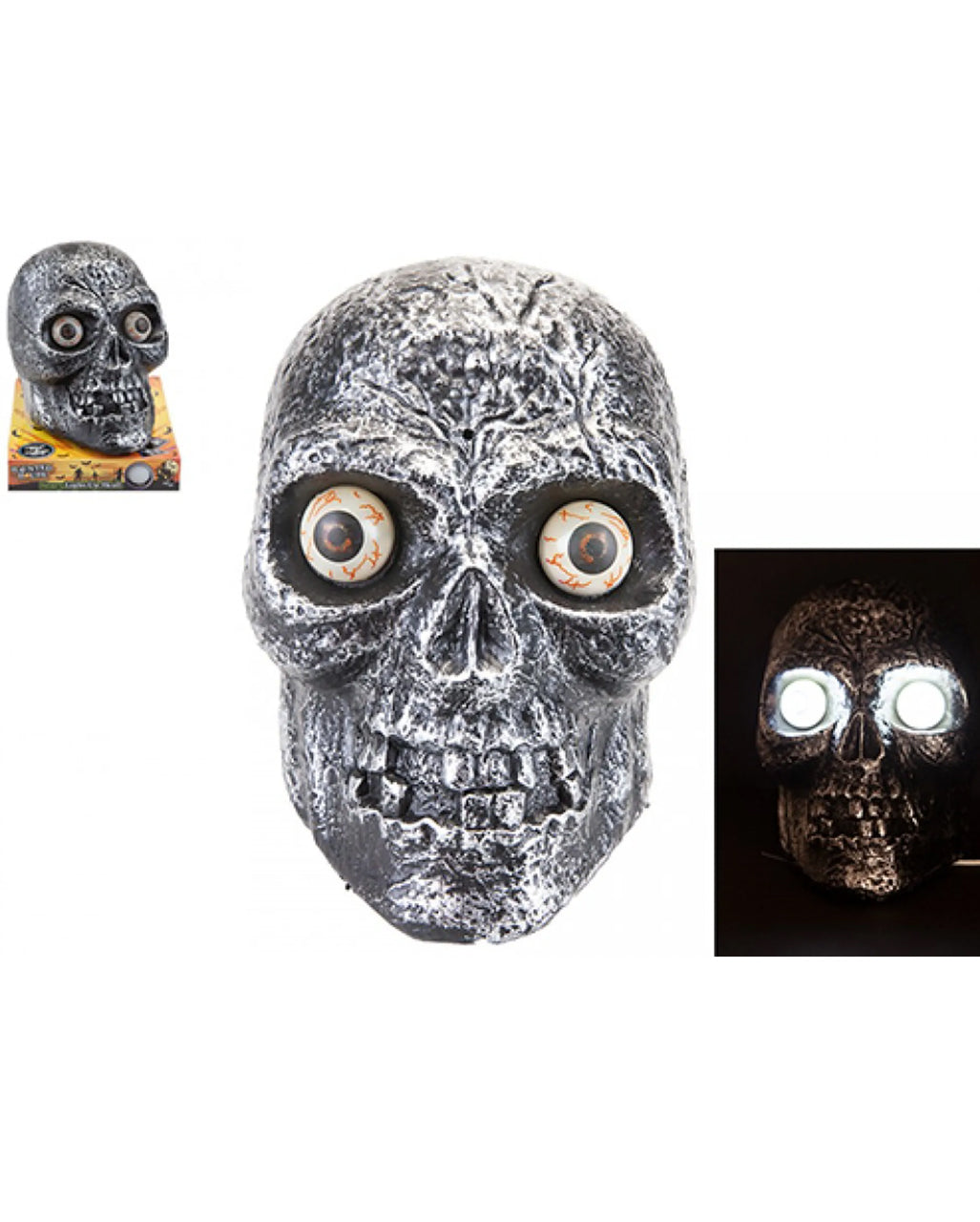 Scary Skull With Light & Sound Effect 16cm
