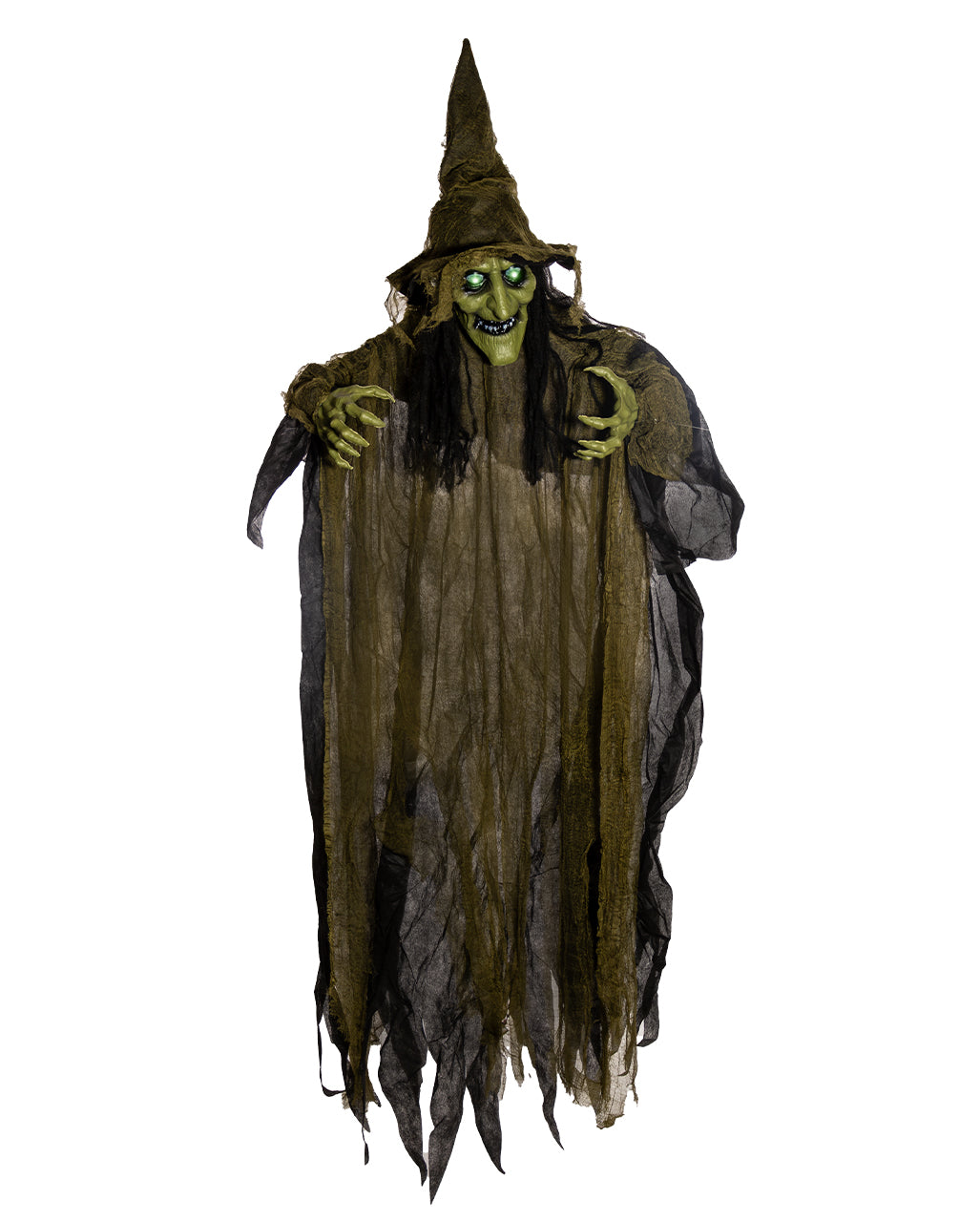 Schreckliche Moorhexe mit Licht & Ton 170cm
