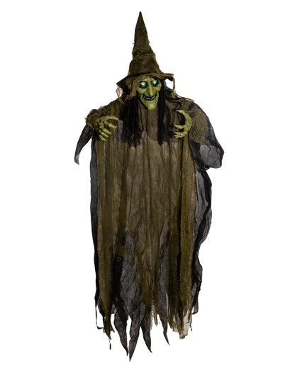 Schreckliche Moorhexe mit Licht & Ton 170cm