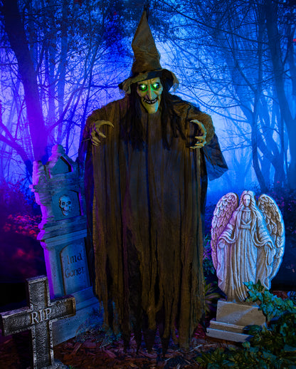 Schreckliche Moorhexe mit Licht & Ton 170cm