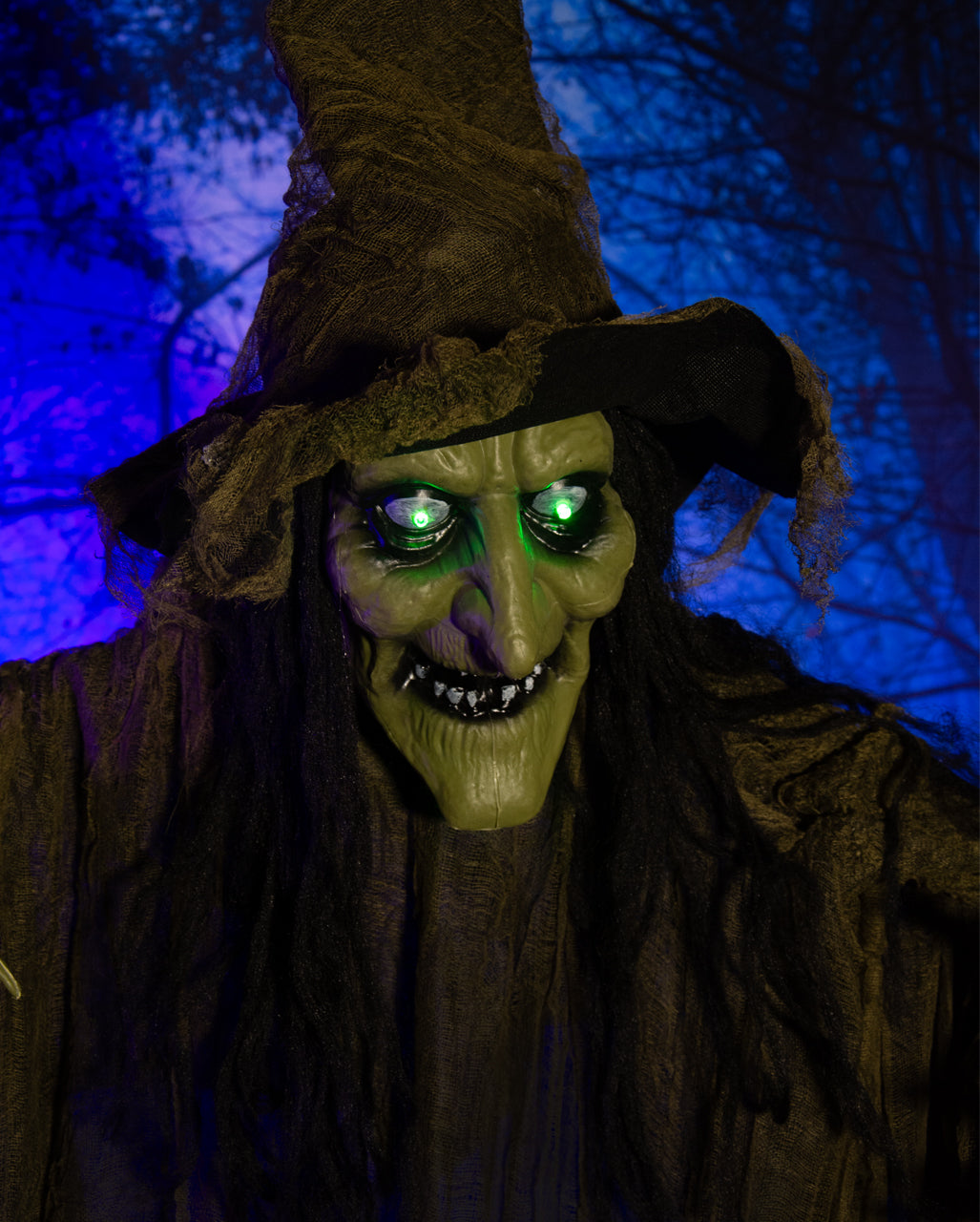 Schreckliche Moorhexe mit Licht & Ton 170cm